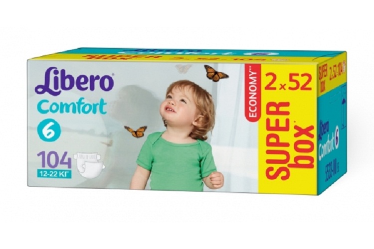 Подгузники Libero comfort размер XL (12-22 кг) 104 шт