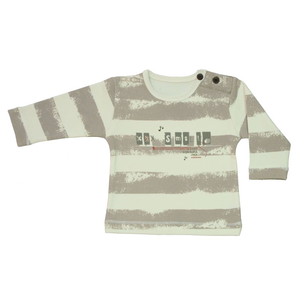 Толстовка с длинным рукавом Bebepan серия Rock Star полосатая 6-9 мес. арт. 7565_6-9