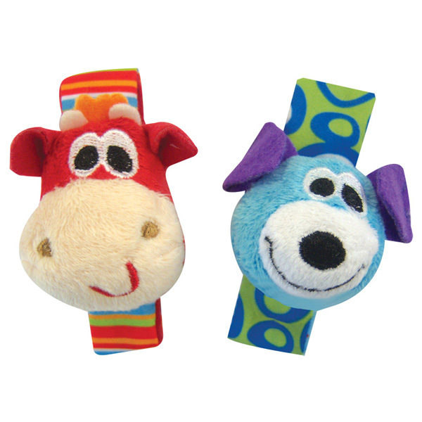 Набор мягких игрушек-погремушек на ручку PlayGro 0181581