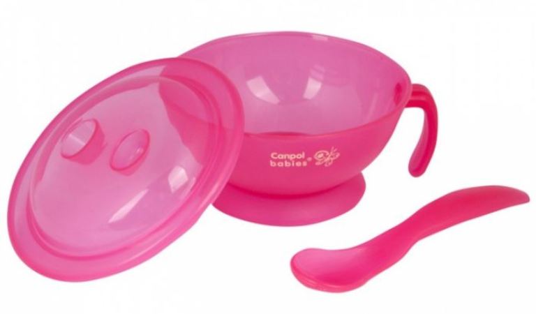 Тарелка Canpol Babies с крышкой ложкой 190 мл