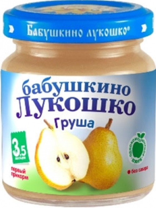 Детское пюре Бабушкино Лукошко груша с 35 мес. 100 г