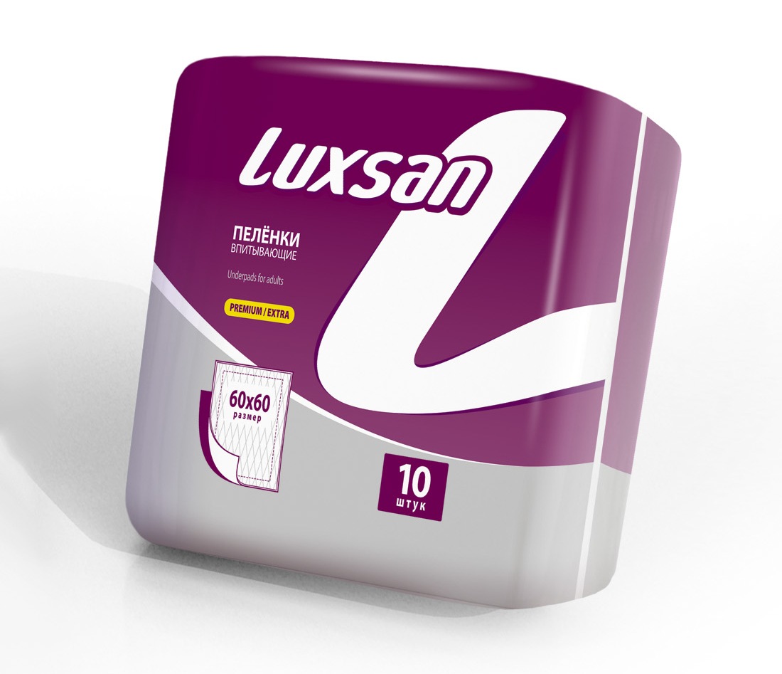 Пеленки детские Luxsan Premium/Extra 60х60 см 10 шт