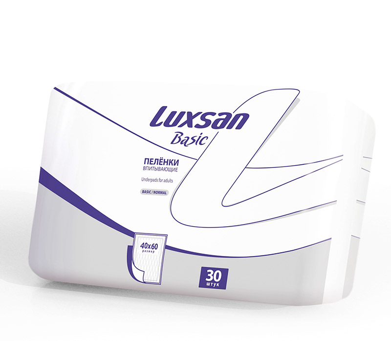 Пеленки детские Luxsan Basic/Normal 40х60 см 30 шт