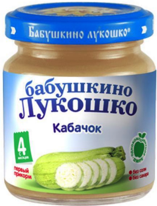 Детское пюре Бабушкино Лукошко кабачок с 4 мес. 100 г