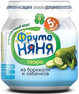 Детское пюре Фрутоняня Брокколи и кабачки 80 г