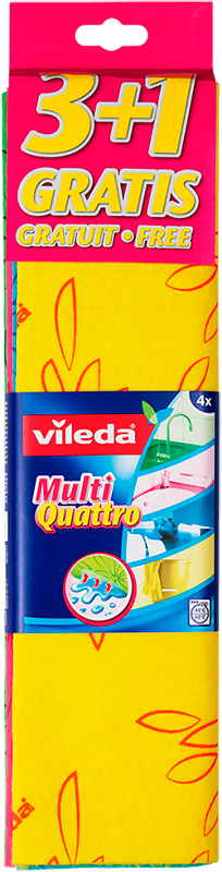 Салфетка для уборки Vileda универсальная Мульти Кваттро 4 шт 