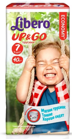 Трусики Libero up&go мега пак (16-26 кг) 40 шт