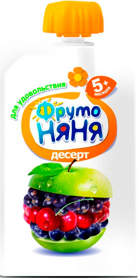 Детское пюре Фрутоняня яблоко вишня рябина черная смородина с 5 мес. 90 г