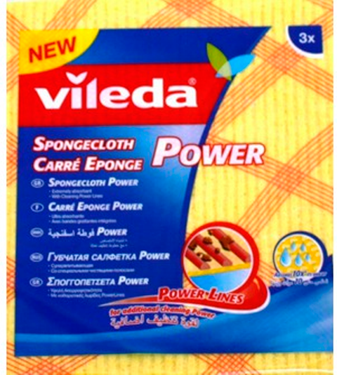 Салфетка для уборки Vileda губчатая Power 3 шт.