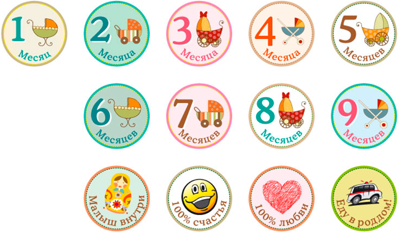 Набор наклеeк для беременных Stick n Click «Малыш внутри»