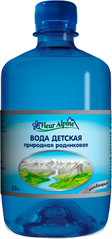 Детская вода Fleur Alpine природная родниковая с рождения 0.5 л.