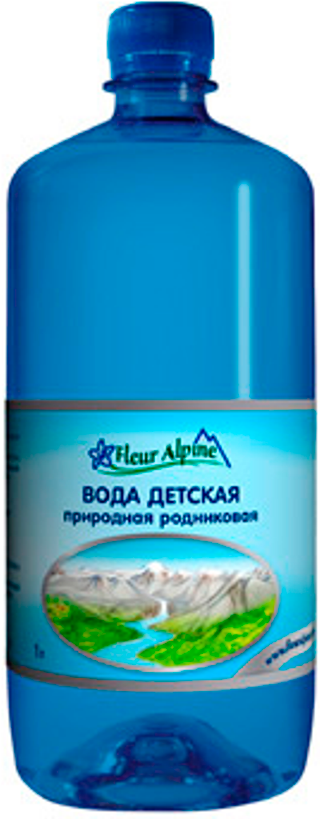 Детская вода Fleur Alpine природная родниковая с рождения 1 л.