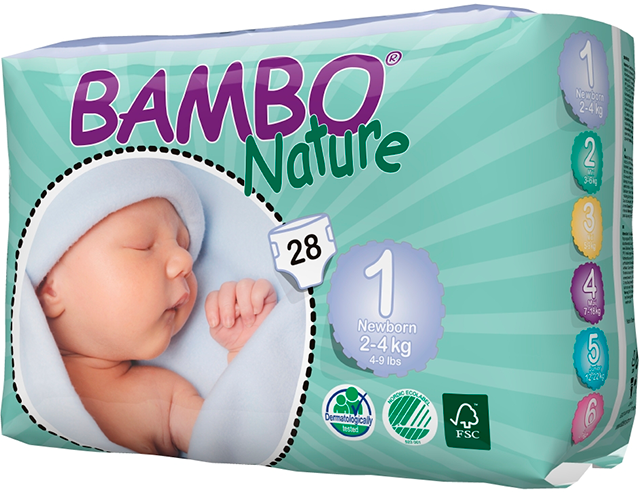 Подгузники Bambo Nature Premature размер 1 (2-4 кг) 28 шт