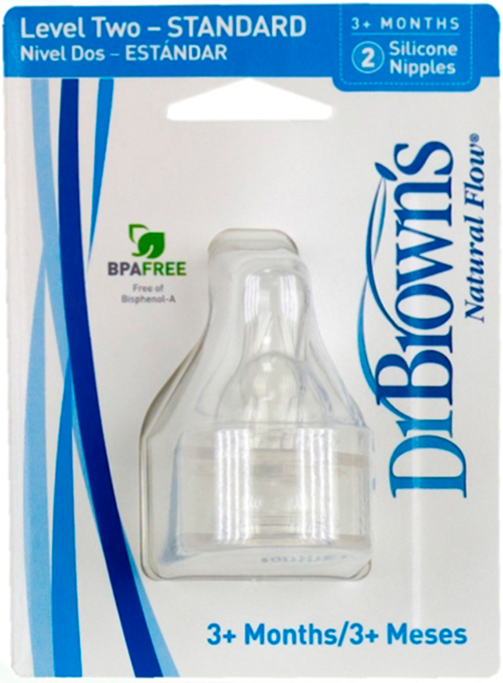 Соска Dr.Browns  силиконовая, стандартная с 3-6 мес. 2 шт
