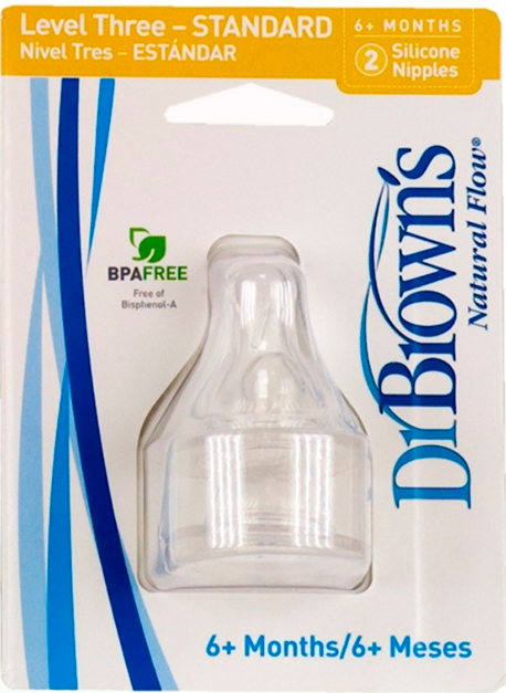 Соска Dr.Browns  силиконовая, стандартная с 6 мес. 2 шт