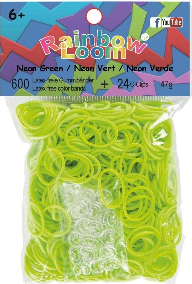 Резинки Rainbow loom Неоновый Зелёный B0019