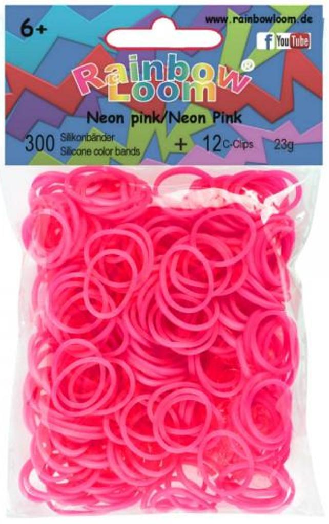 Резинки силиконовые Rainbow loom Неоновый Розовый B0221