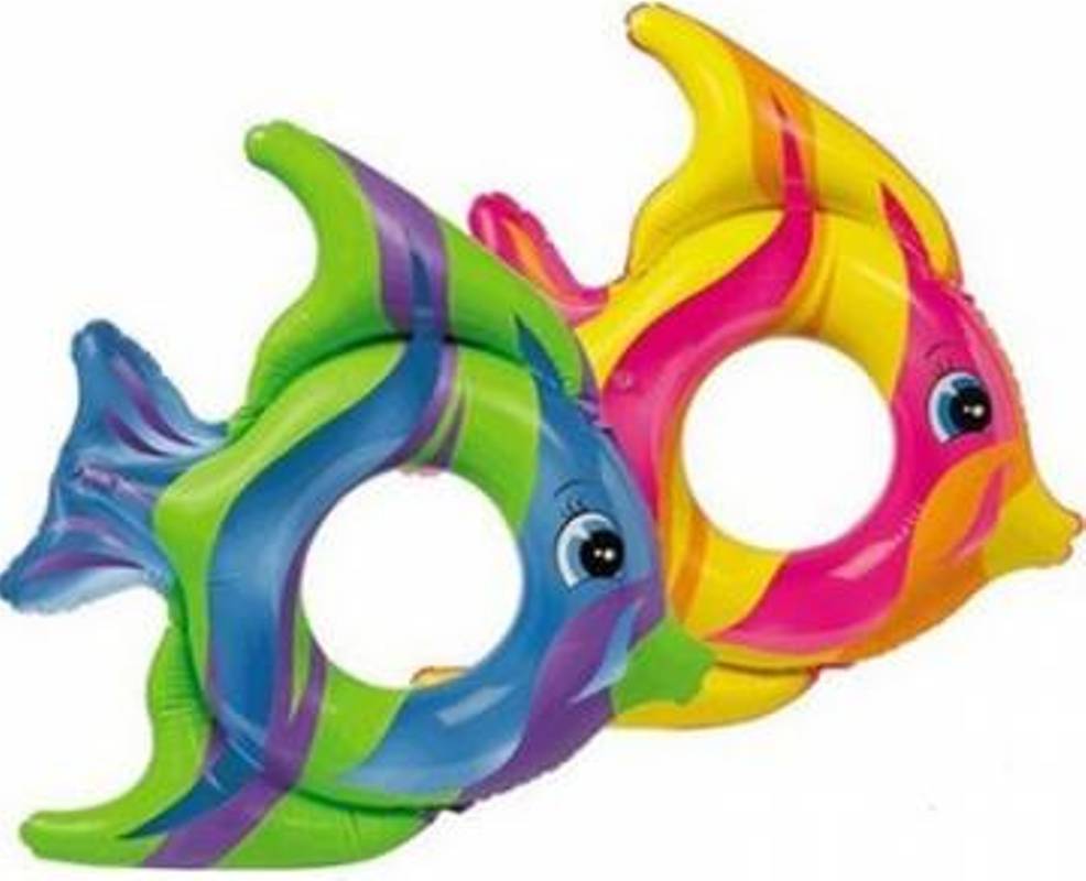 Надувной круг Intex Тропические рыбки 2 цвета 59219