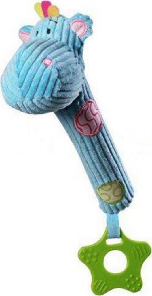 Игрушка-пищалка BabyOno Бегемотик с прорезывателем