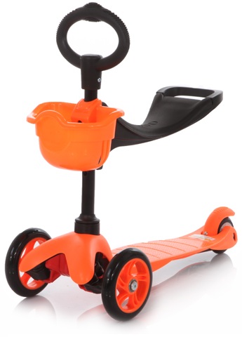 Самокат 21st scooTer 3-х колёсный с сиденьем Maxi Scooter SKL-06B оранжевый