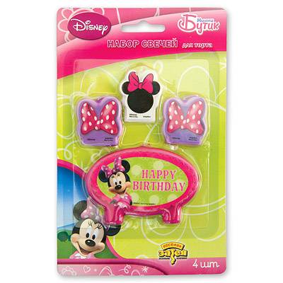 Свечи для торта Весёлая затея Disney Минни Маус