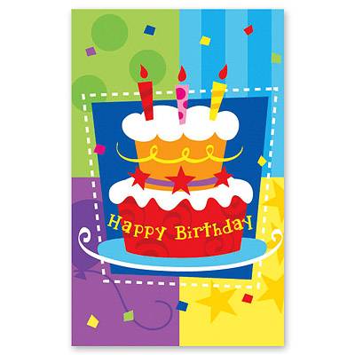 Скатерть Весёлая затея  Торт Birthday
