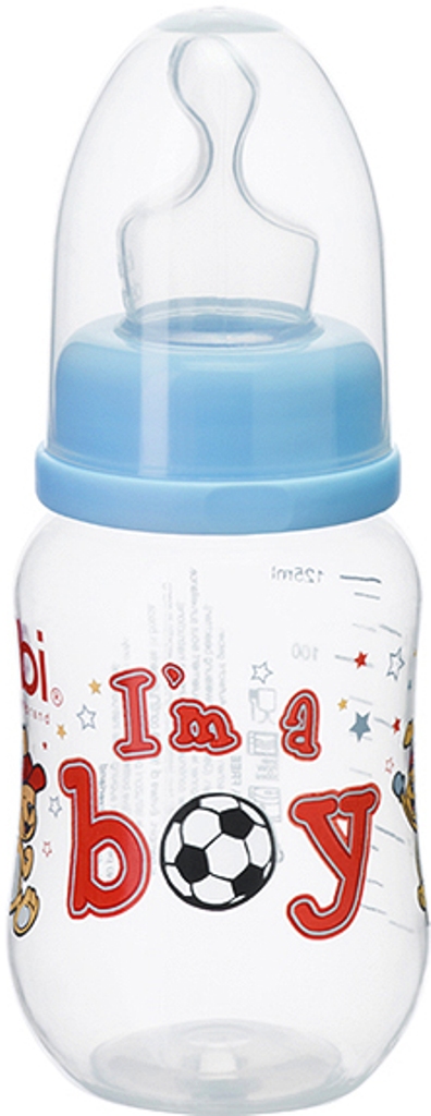 Бутылочка для кормления Bibi комфорт с ортодонтической соской для чая/воды Little Stars 125 мл