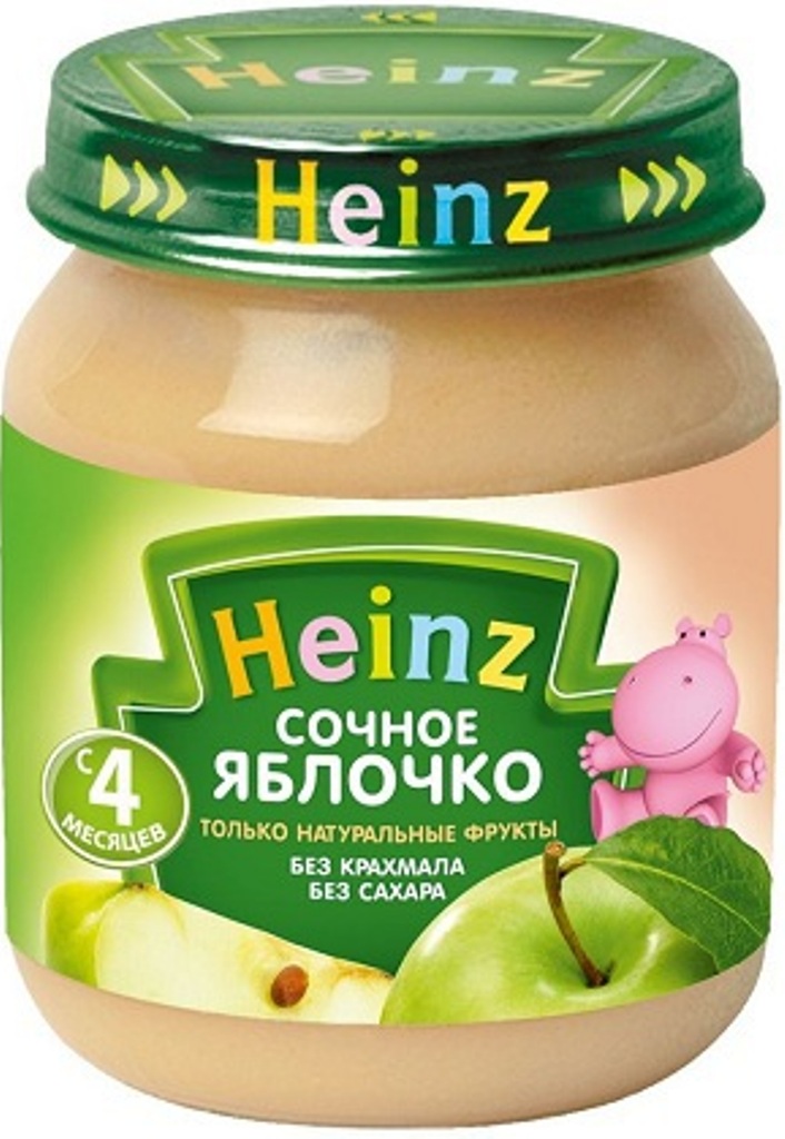 Детское пюре Heinz сочное яблочко с 4 мес. 120 г