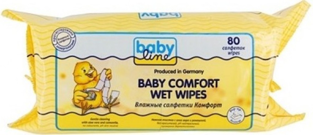 Влажные салфетки для детей Babyline Комфорт 80 шт