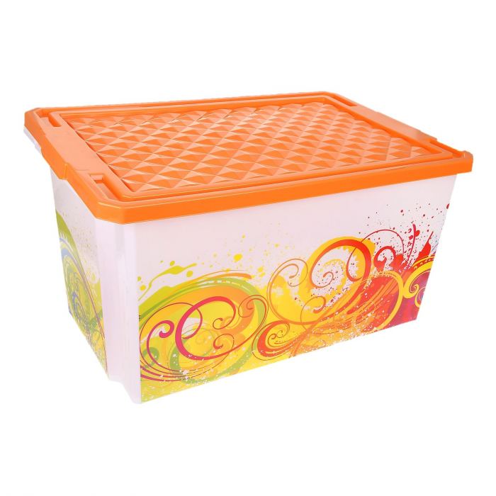 Ящик для хранения ToyMart Optima Брызги 57л. 2586BQ