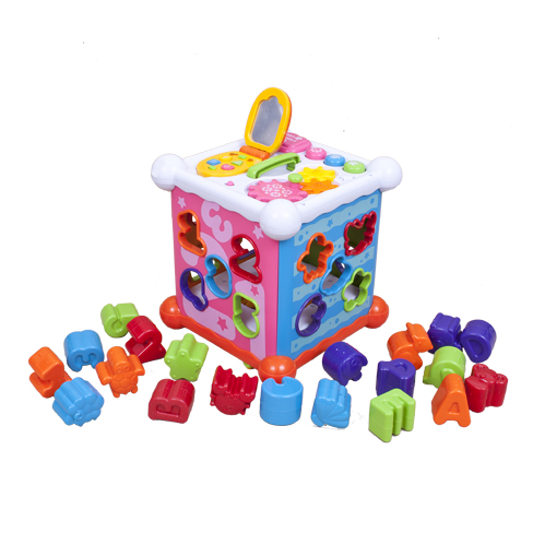 Игрушка музыкальная R-Care Куб - сортёр на английском языке 822-38/Т-М