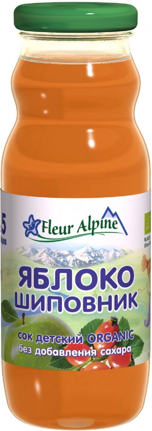 Сок Fleur Alpine Органик яблоко-шиповник с 5 мес. 200 мл