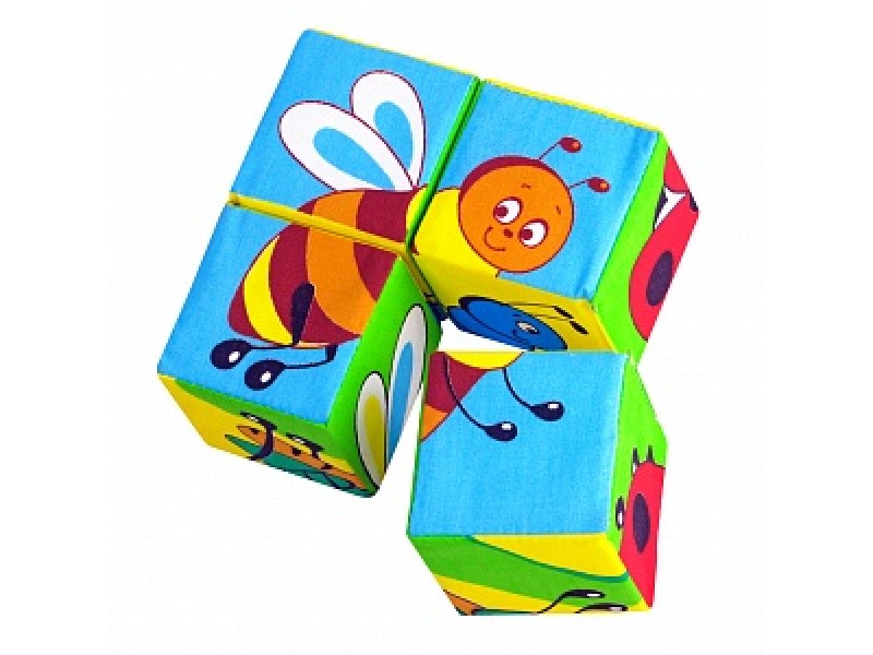 238 Игрушка кубики "Собери картинку - Насекомые"