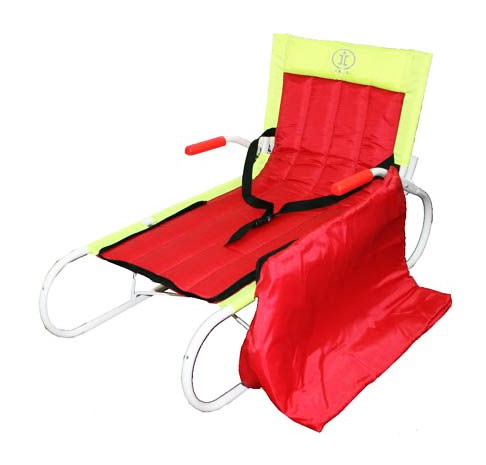 Санки детские складные с перекидной ручкой Дэми красный СДС 04