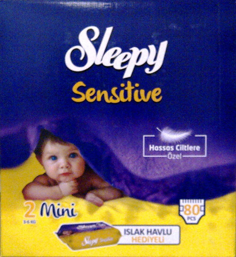 Подгузники Sleepy размер S (3-6 кг) 80 шт