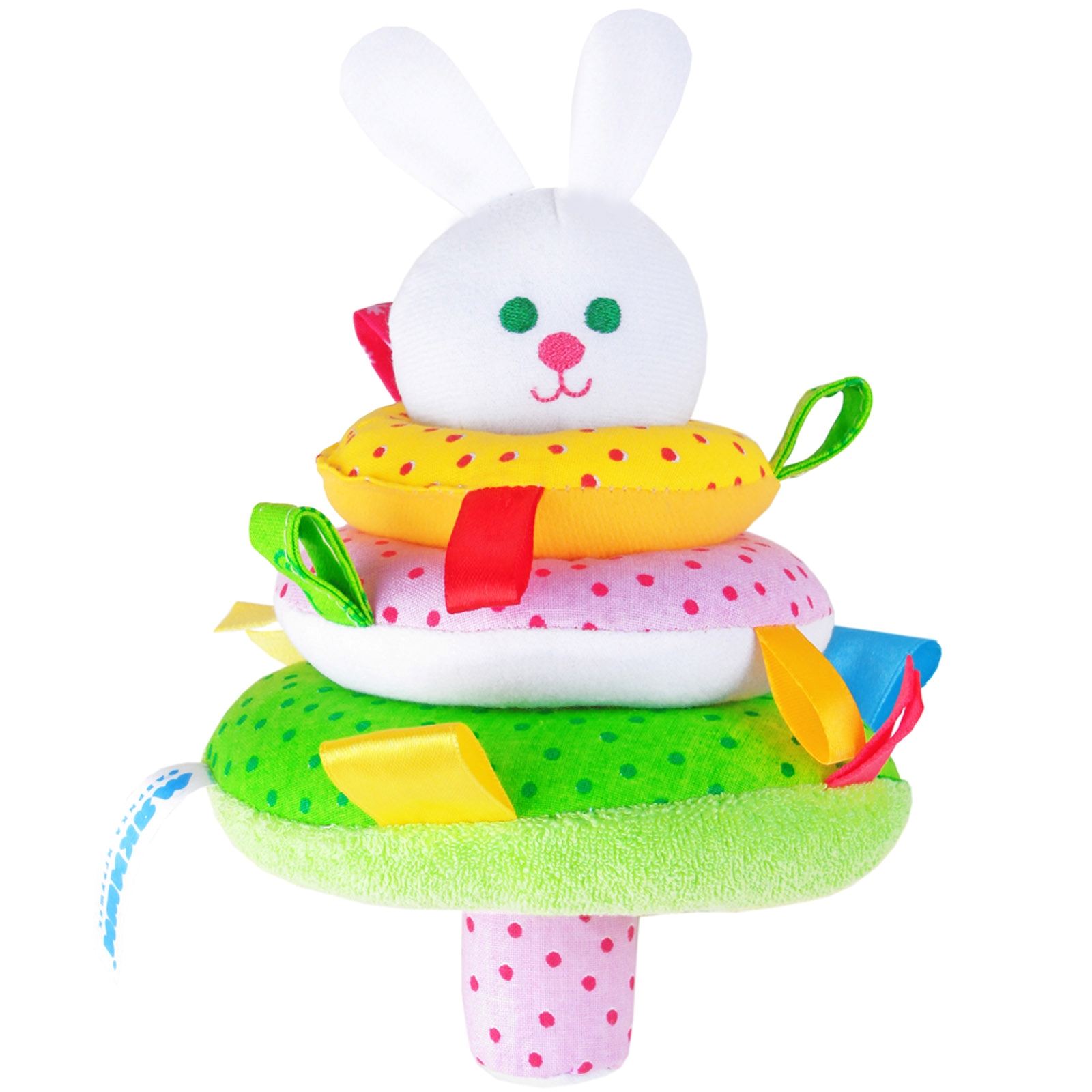 Игрушка мягкая Мякиши Пирамидка "Зайка" 320