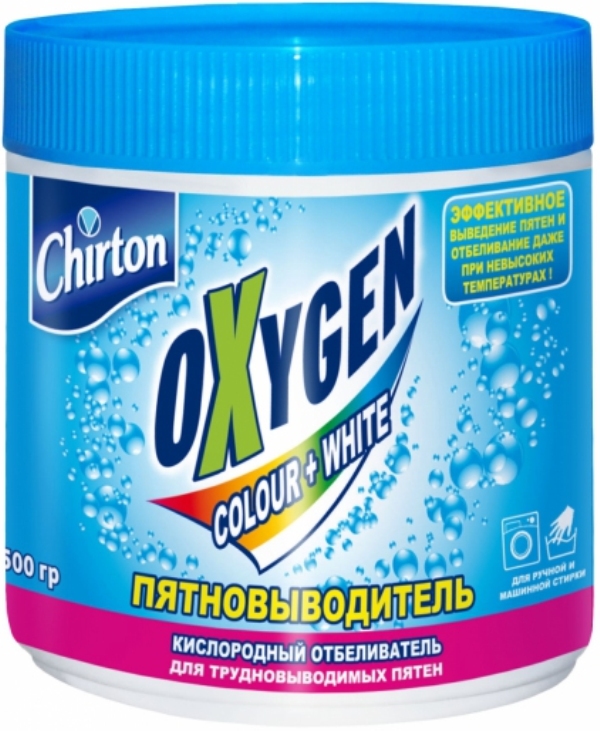 Кислородный пятновыводитель-отбеливатель для белья Chirton "Оксиджен" 500 г