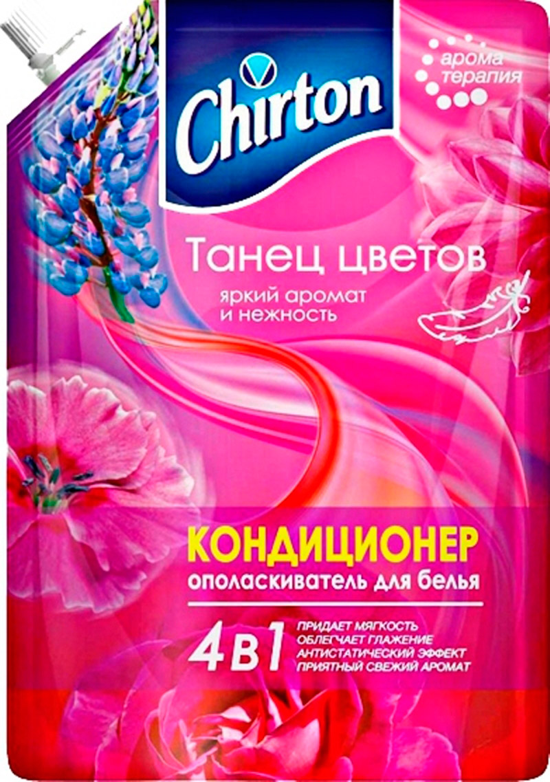 Кондиционер для ополаскивания белья Chirton 4 в 1 "Танец Цветов" 750 мл (мягкая упаковка)