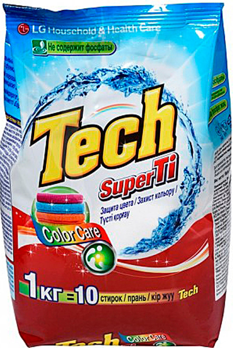 Стиральный порошок LG Tech Super Ti для цветных вещей с функцией защиты цвета 1 кг 