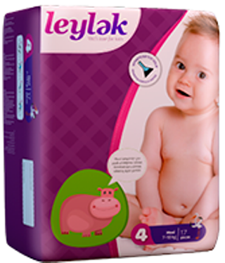 Подгузники Leylеk размер L (7-18 кг) 17 шт