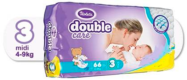 Подгузники Violeta размер M (4-9 кг) 66 шт