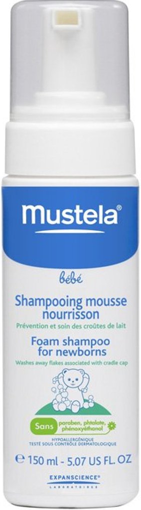 Шампунь-пенка детская Mustela Bebe для новорожденных флакон 150 мл