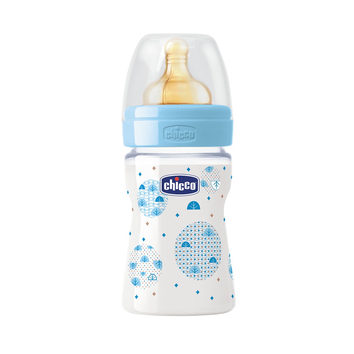 Бутылочка Chicco Well-Being Boy + соска латексная, с 0 мес, 150 мл