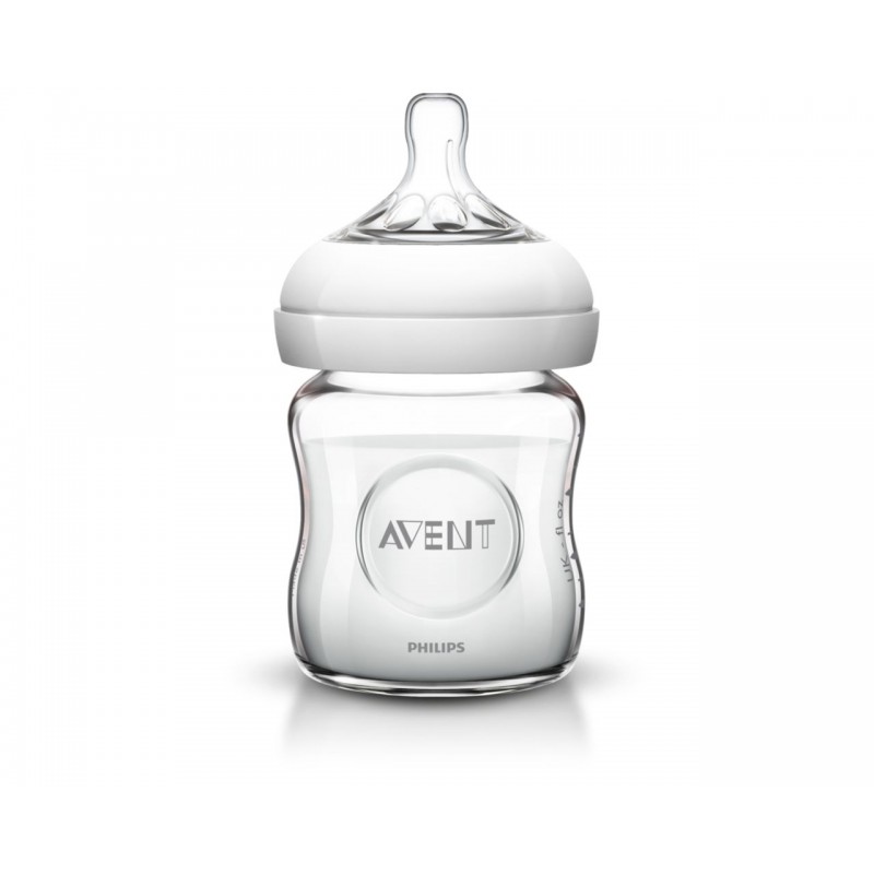 Бутылочка для кормления Avent Philips серия Natural (240 мл 0 мес+)  из стекла  SCF673/17