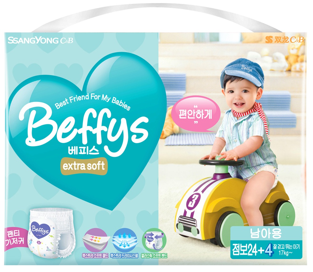 Трусики Beffys extra soft для мальчиков XXL (от 17 кг) 28 шт