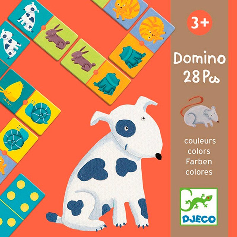 Настольная игра детская Djeco Домино Цветные животные