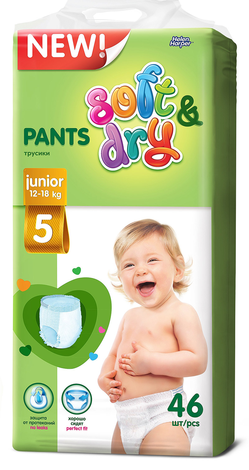 Трусики Helen Harper Soft&Dry junior (12-18 кг) 46 шт
