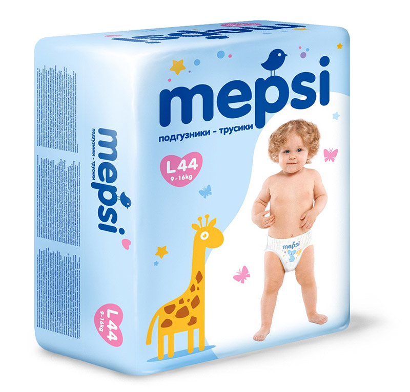 Трусики Mepsi размер L (9-16 кг) 44 шт