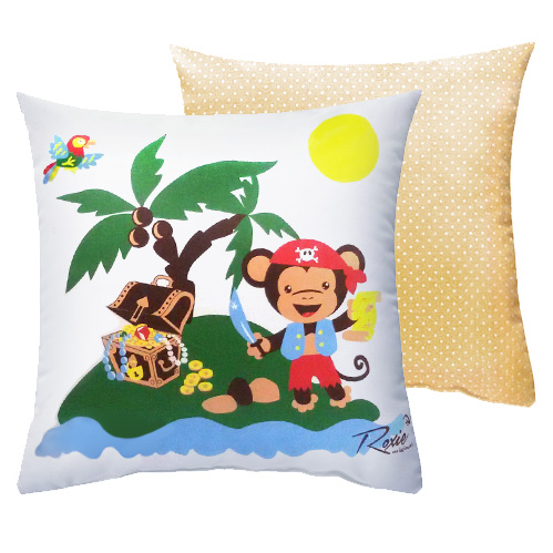 Подушка детская Roxie Пират бежевый горох 40*40