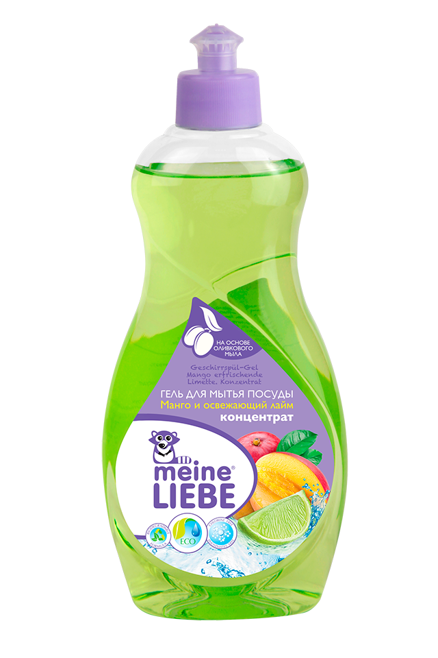 Гель для мытья посуды Meine Liebe Манго и освежающий лайм, концентрат 500 мл